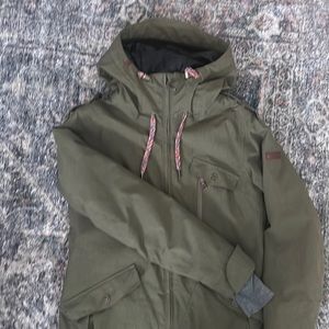 Roxy snowboarding jacket small green